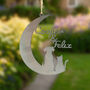 Cat And Dog Personalised Silhouette Steel Moon Crescent, thumbnail 2 of 8