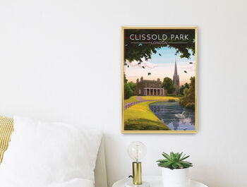 Clissold Park London Travel Poster Art Print, 3 of 7