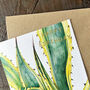Gold Foiled Agave Birthday Card, thumbnail 4 of 4