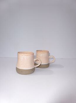 Pink Glazed Speckled Ceramic Mug With Stoneware Base, 4 of 6