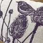 Lavender Scented Sleep Pillow, 'Birds On Teasels', thumbnail 7 of 12