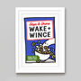 'Wake And Wince' Funny Kitchen Wall Print, thumbnail 3 of 3