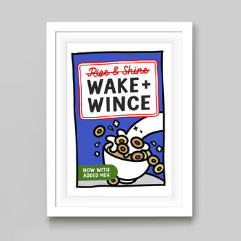 'Wake And Wince' Funny Kitchen Wall Print, 3 of 3