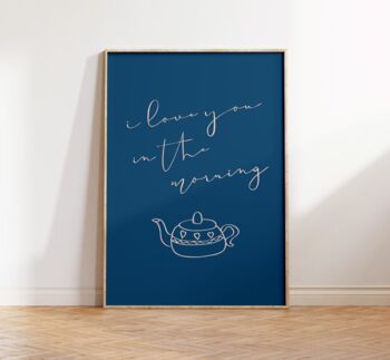 I Love You In The Morning Bedroom Wall Art Print Valentines Day Gift, 8 of 9