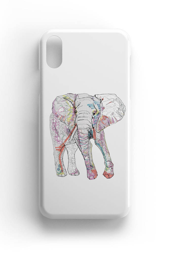 Elephant Illustrated Phone Case iPhone Samsung By GigglyFox