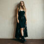 Black Lace Overlay Skirt With Detachable Train, thumbnail 5 of 12
