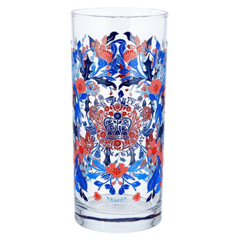 Blue And Pink Floral King's Coronation High Ball Glass, 2 of 6