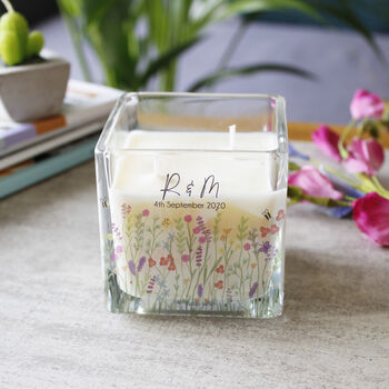 Wildflower Anniversary Square Scented Candle, 5 of 6