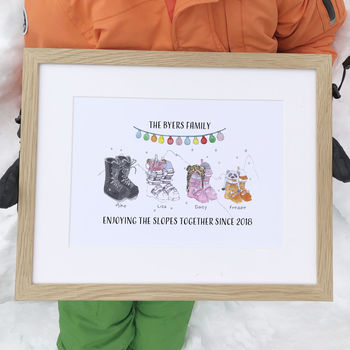 Personalised Ski Boot Family Print, 2 of 10