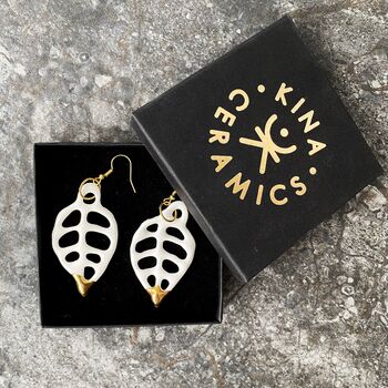 Leaf Dangly Earrings, 5 of 10