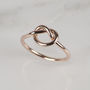 Rose Gold Proposal Love Knot Ring, thumbnail 1 of 9