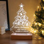 Personalised Christmas Tree Wooden Based LED Christmas Light, thumbnail 1 of 12