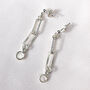 Franz Gold Plated Silver Chain Gemstone Drop Earrings, thumbnail 2 of 4