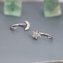 Tiny Moon And Star Cz Huggie Hoop Earrings, thumbnail 5 of 11