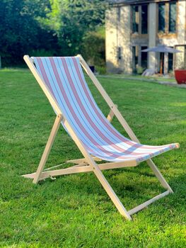 Personalised Striped Wooden Deckchair, 9 of 9