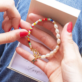 Personalised Pearl And Seed Bead Bracelet, 2 of 8