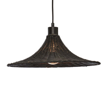 Handmade Black Rattan Bohemian Pendant Shade, 2 of 3