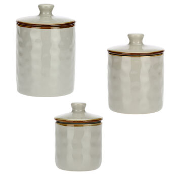 Seda Grey Ceramic Storage Jars, 2 of 3