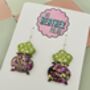 Cauldron Glitter Resin Earrings, thumbnail 2 of 5