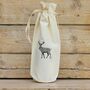 Red Stag Cotton Bottle Bag, thumbnail 1 of 2