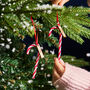 Personalised Christmas Candy Cane Decoration, thumbnail 5 of 6