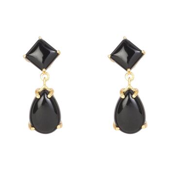 'Midnight Glam' Black Onyx Stone Earring, 2 of 4