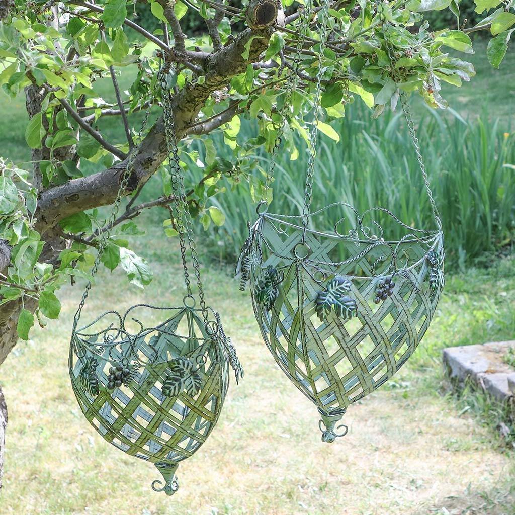 Set Of Two Vintage Ornate Garden Hanging Baskets By Dibor ...