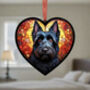 Scottish Terrier Stained Glass Effect Heart Suncatcher, thumbnail 5 of 5