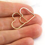 Heart Hoop Earrings In 14k Gold Fill, thumbnail 10 of 10