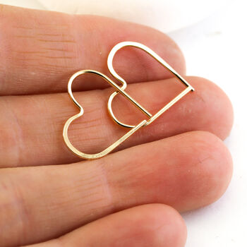 Heart Hoop Earrings In 14k Gold Fill, 10 of 10