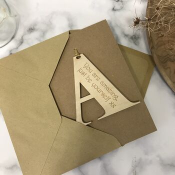 Personalised Initial Letter Good Luck Card, 8 of 12