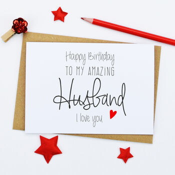 Personalised Happy Birthday Husband Card By Andrea Fays ...