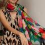 Painterly Bloom Printed Scarf, thumbnail 2 of 8