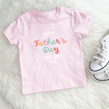 Personalised Happy Father's Day Kids T Shirt, 4 of 6