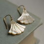 Art Deco Pearl Fan Earrings, thumbnail 8 of 12