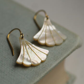 Art Deco Pearl Fan Earrings, 8 of 12