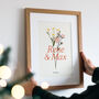 Personalised Couples Birth Flower Print, thumbnail 3 of 6