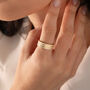 Chunky Enamel Statement Ring With Cream Or Black Enamel, thumbnail 3 of 9