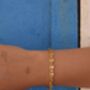 6mm Marina Chain Bracelet 18 K Gold Plated Adjustable Gift, thumbnail 3 of 5