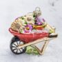 Glass Wheelbarrow Christmas Decoration, thumbnail 1 of 3