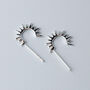 Sterling Silver Spiked Hoop Stud Earrings, thumbnail 1 of 5