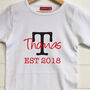 Personalised Childs Established T Shirt, thumbnail 1 of 8