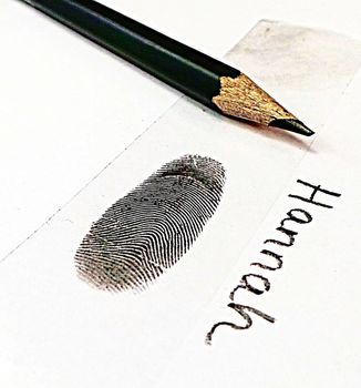 Inked Round Monogram Fingerprint Cufflinks, 11 of 12