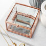 Personalised Rose Gold Plated Glass Trinket Box, thumbnail 1 of 5