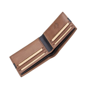 Personalised Brown English Leather Card Holder Wallet, 5 of 10