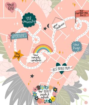 Personalised '10 Things I Love About' Mum/Stepmum Map, 3 of 11