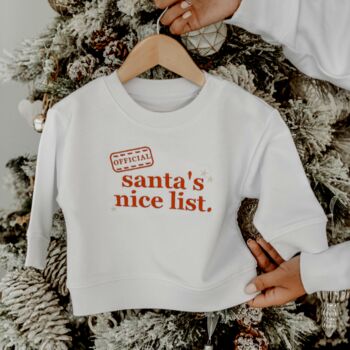 Official Santa's Nice List Christmas Sweatshirt, 3 of 3