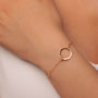 Gold Plated Or Sterling Silver Karma Disc Bracelet, thumbnail 1 of 4