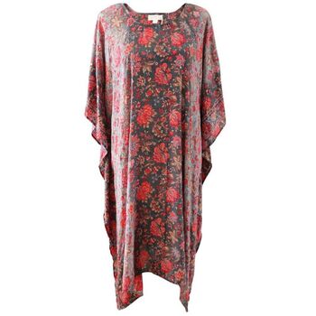 'Paloma' Pink And Grey Exotic Floral Kaftan, 6 of 6