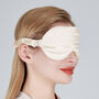 Silk Sleep Mask Eye Mask 100% Pure Soft Mulberry Silk Cream Luxury Travel Gift Blackout Hypoallergenic, thumbnail 2 of 5